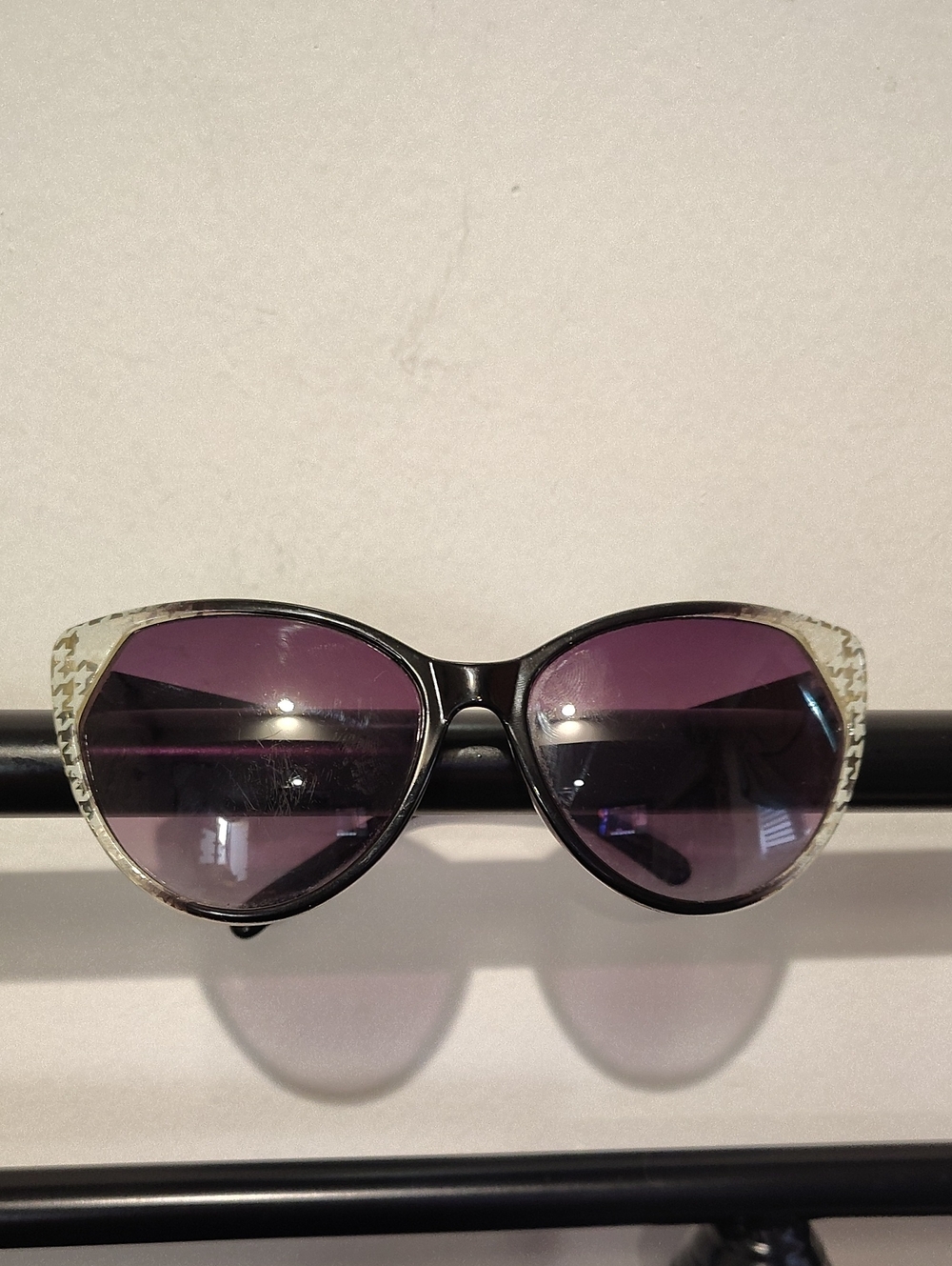 Women's Black Frame Sunglasses with Purple Lenses